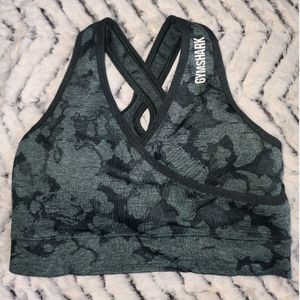 Gymshark Green Adapt Camo Seamless Sports Bra
